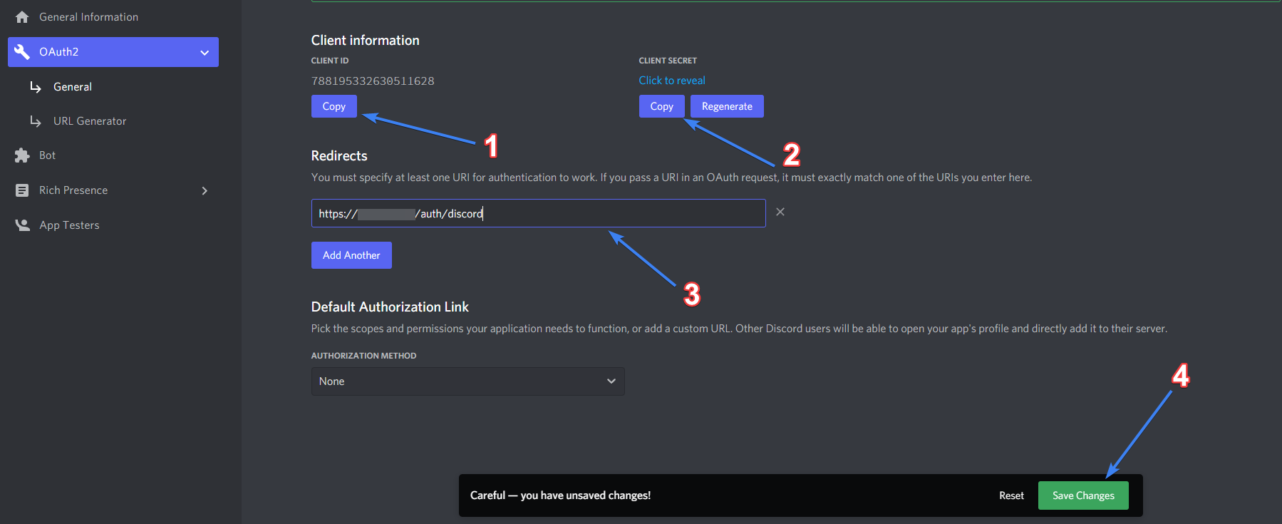 OAuth2 steps